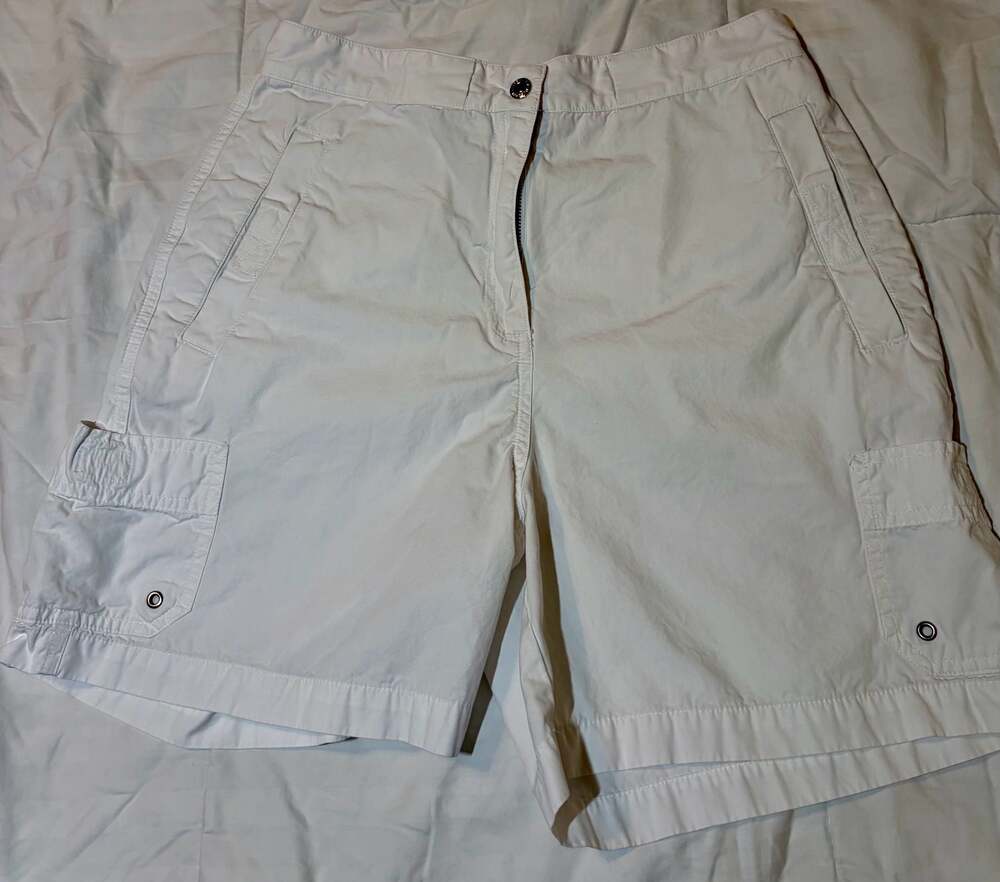 Lauren Ralph Lauren White Cotton Cargo Shorts Size 8